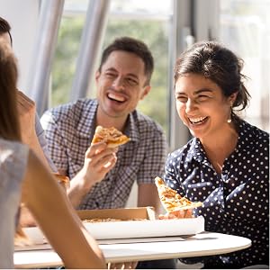 friends eating pizza