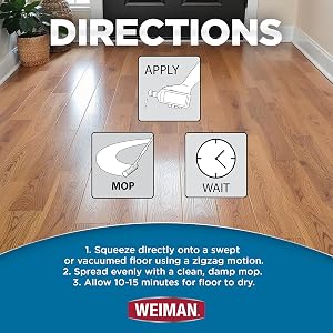 Weiman hardwood floor directions
