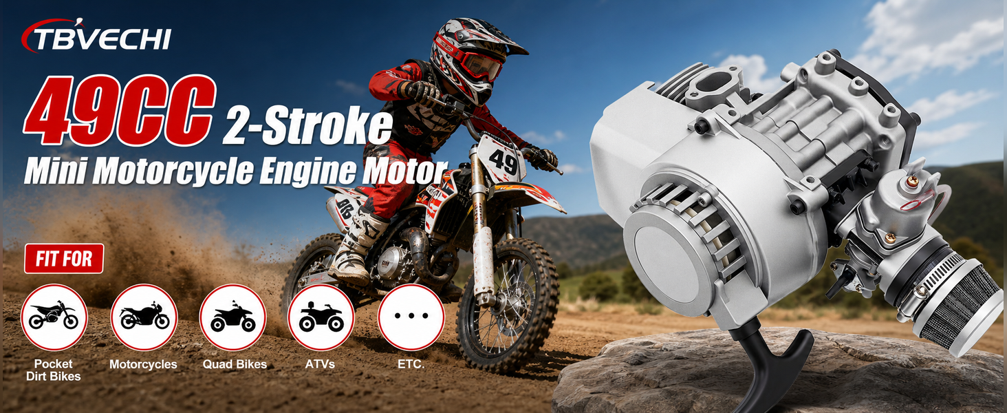 49CC 2-Stroke Engine Motor