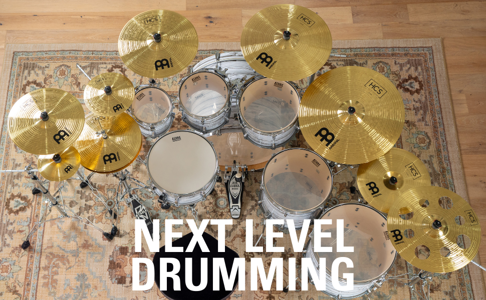 HCS ultimate set overhead view on drum kit
