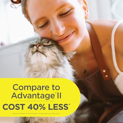 TevraPet Actispot II Flea Treatment for Large Cats 9+ lbs | 6 Doses | Powerful Prevention and Control