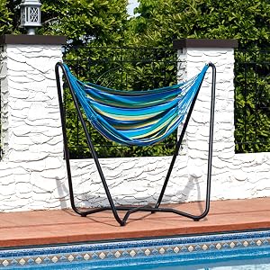 chair on stand outside by pool