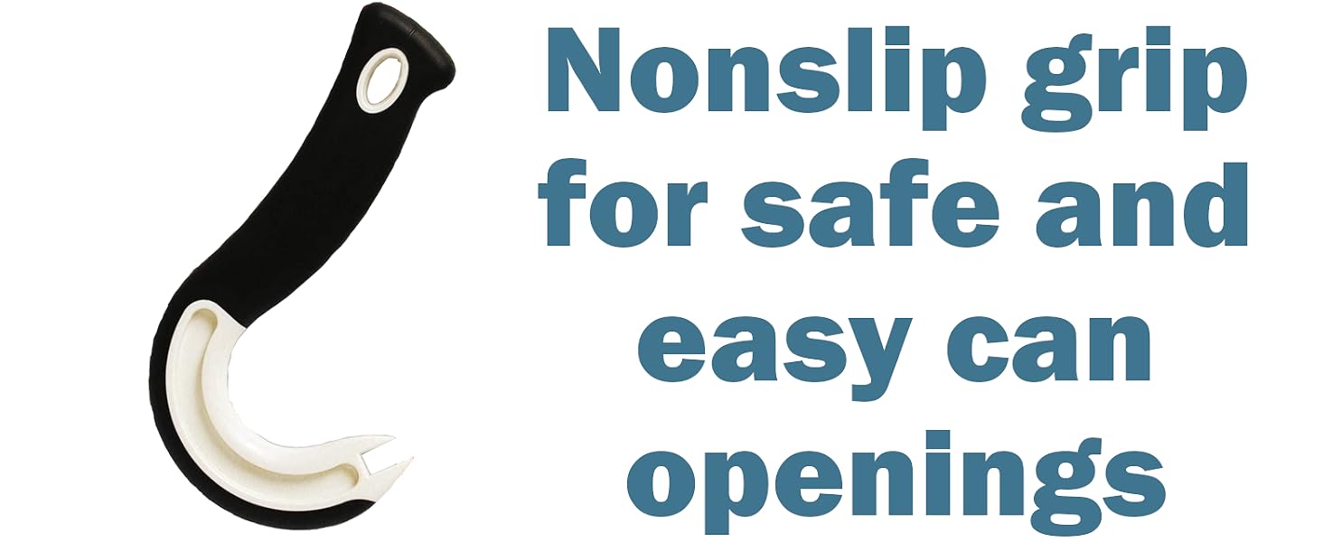 Can Opener with text: "nonslip grip for safe and easy can openings" B07HV7W97P