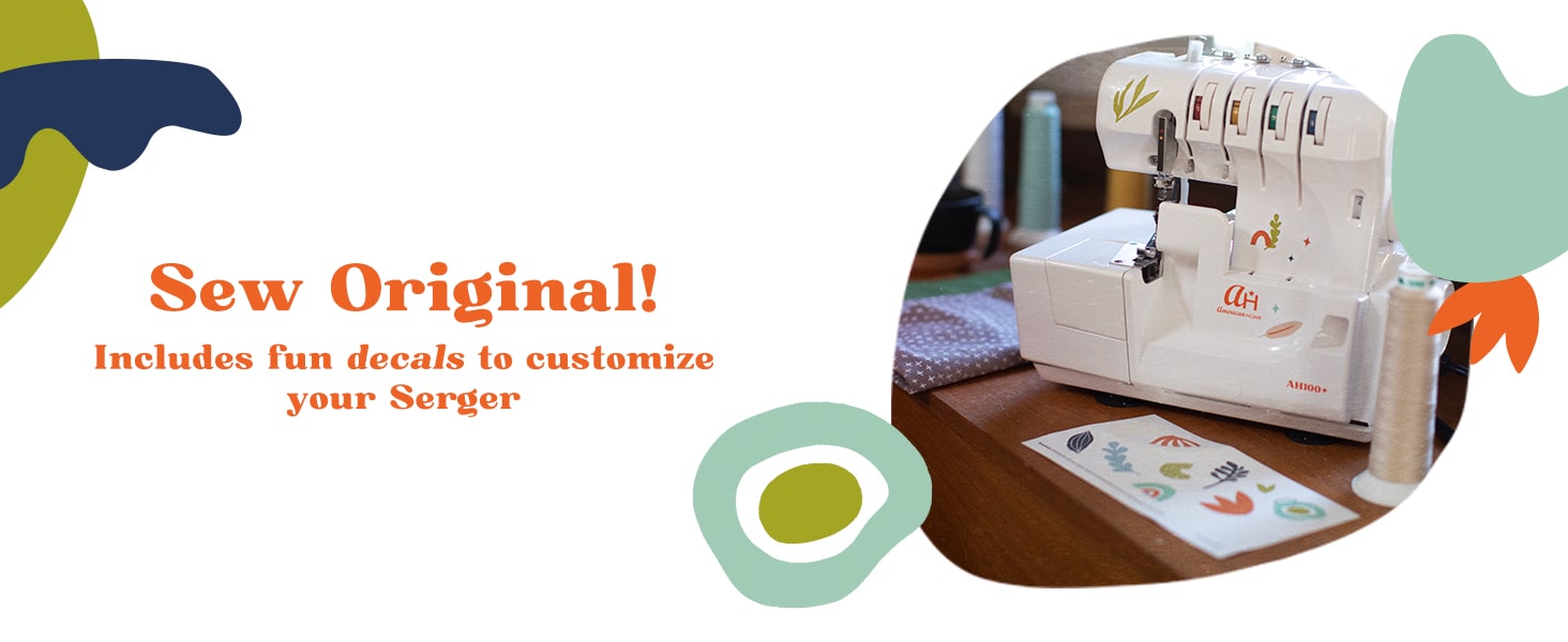Sew Original serger overlock machine with decals and serger accessories surger sew machine best serg