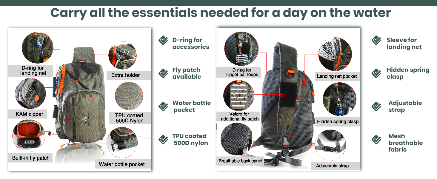 fly fishing sling packs