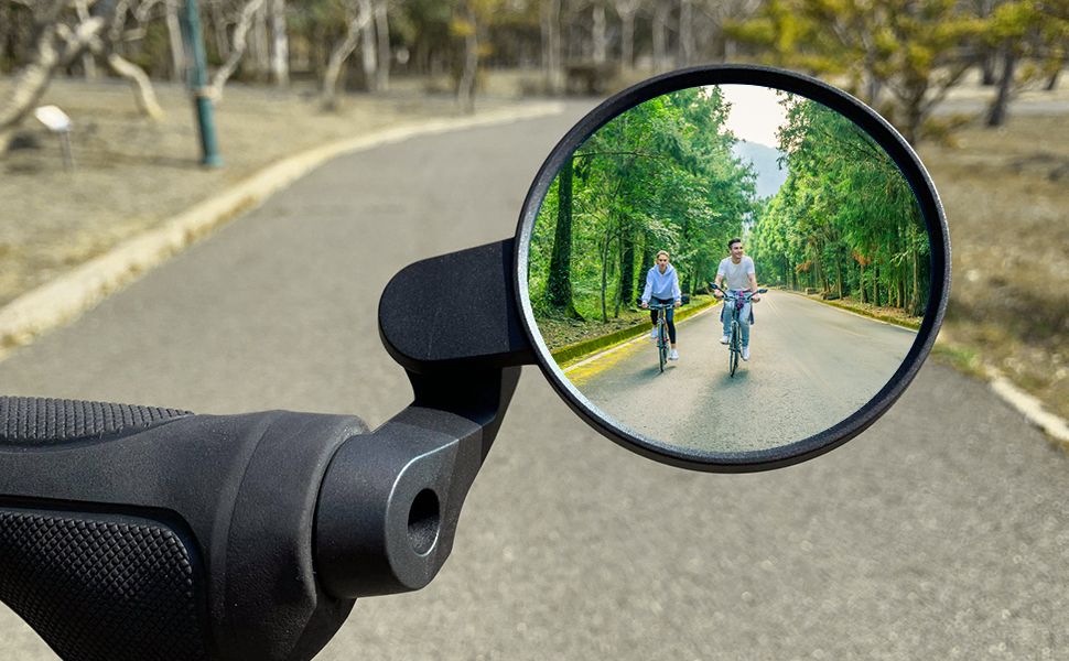 This bike mirror is rotatable