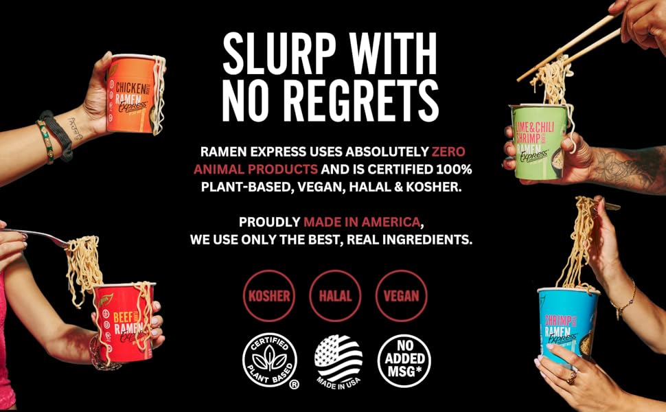 Slurp with no regrets, ramen express used only the best, real ingredients.