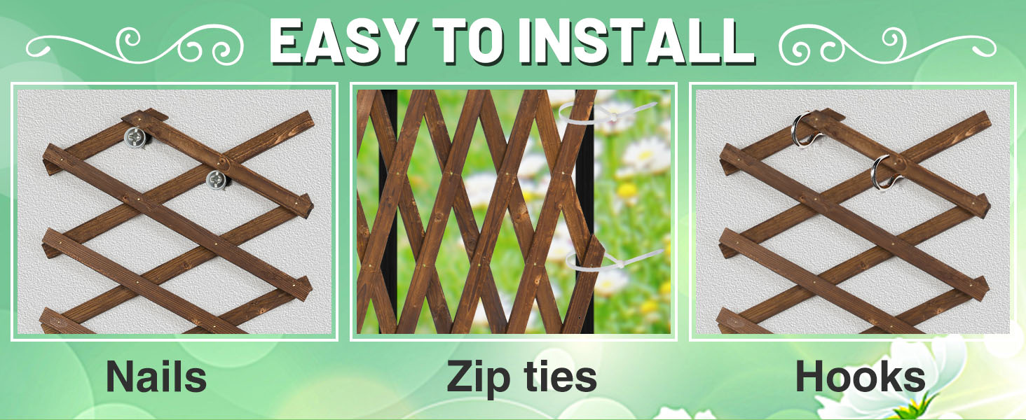 Wooden Lattice Wall Planter