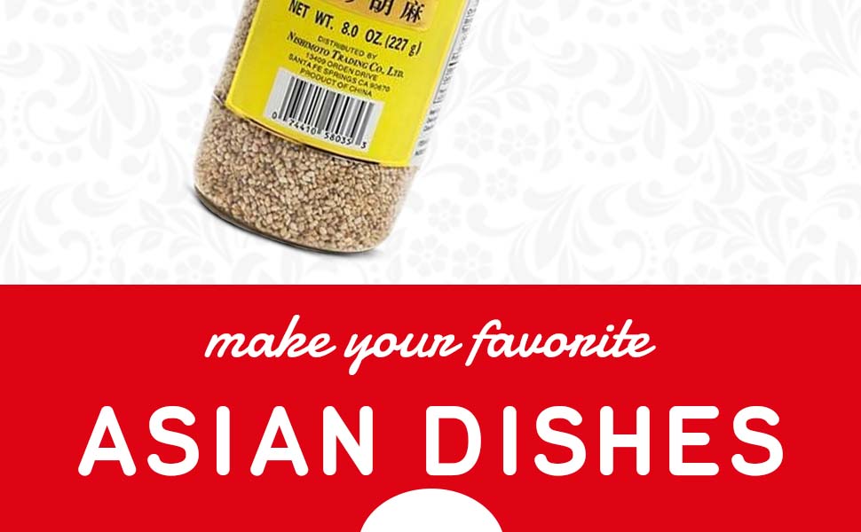 Shirakiku Roasted White Sesame Seeds (Iri Goma) 8oz (Pack of 1)