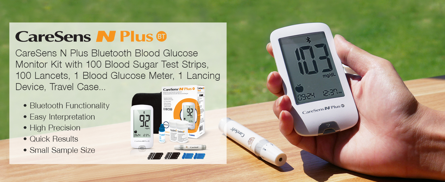 CareSens N Plus Bluetooth Blood Glucose Monitoring System Blood Sugar Meter Diabetes