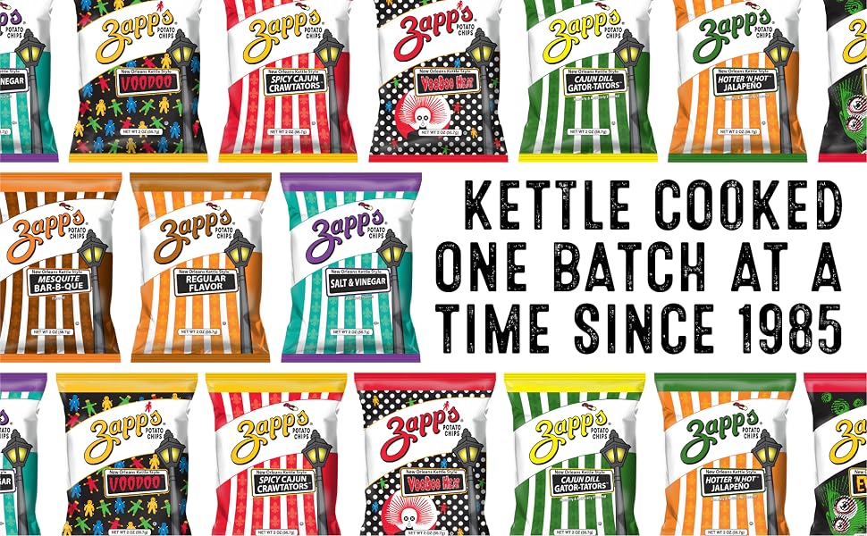 Kettle cooked one batch at a time since 1985