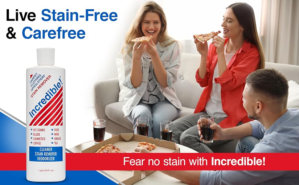 Live stain-free and carefree with Incredible carpet stain remover
