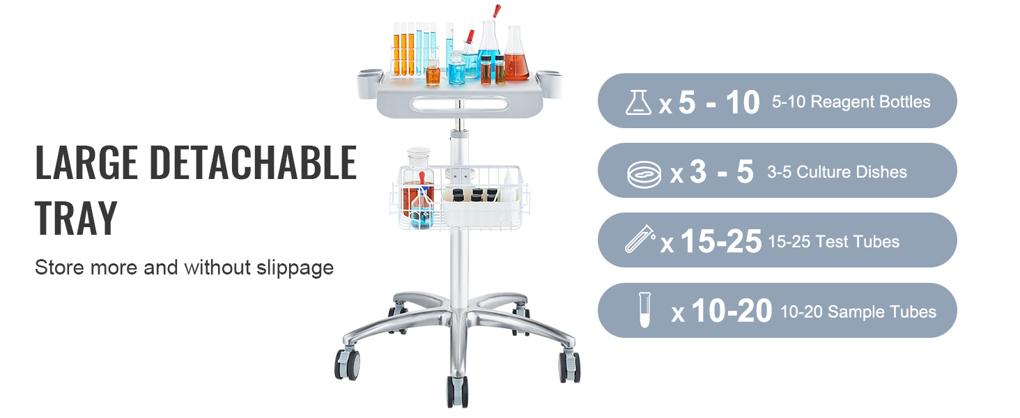 stainless steel lab utility cart