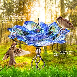 outdoor bird bath