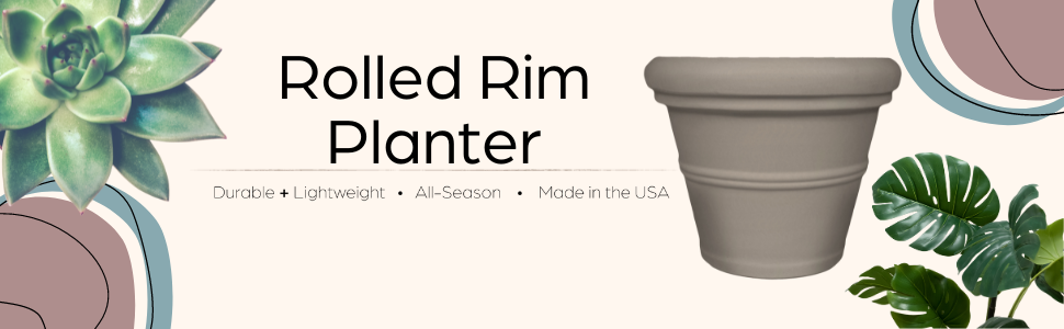Rolled Rim Planter Product Header