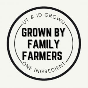 Grown by family farmers in Idaho and Utah, one ingredient, real food