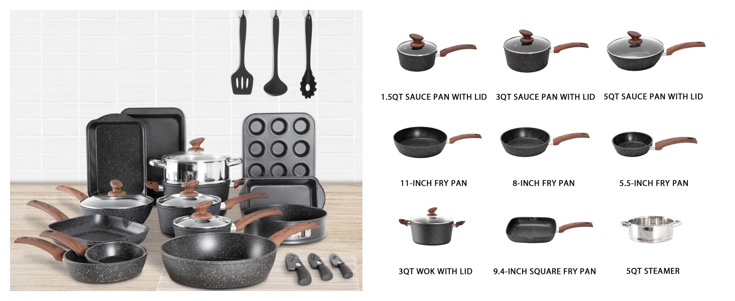 30 piece cookware set