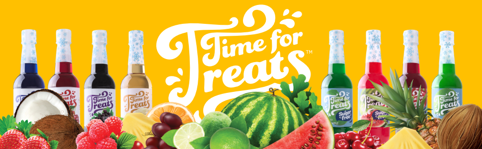 Time for Treats, flavored syrup for drinks, snow cones and more