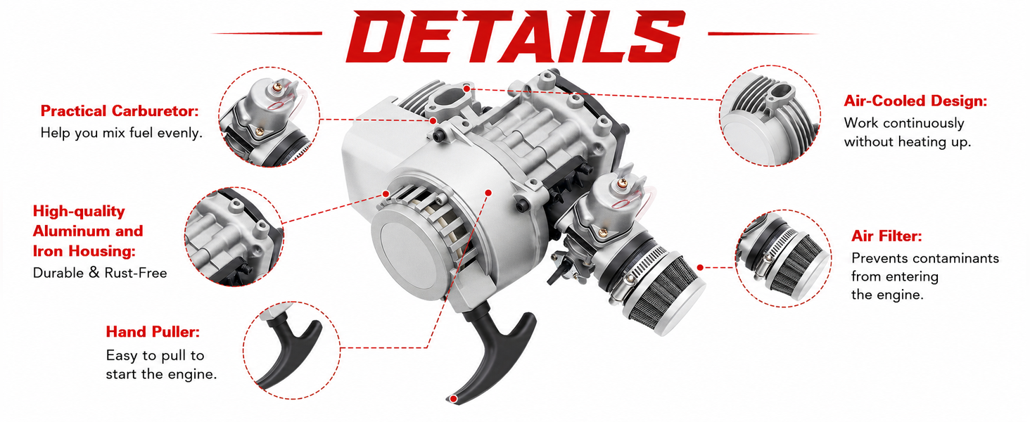49CC 2-Stroke Engine Motor