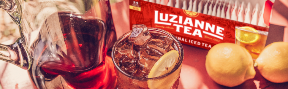 luzianne tea sweet tea unsweetened summer picnic te helado