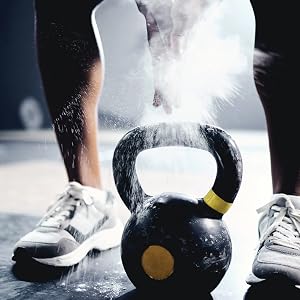 Person about to lift Kettlebell