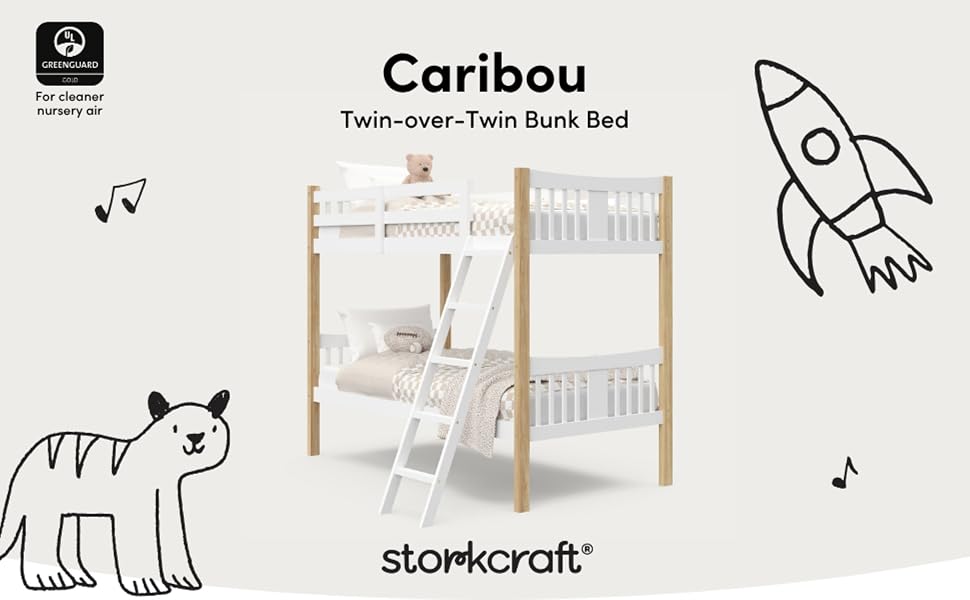 kids twin bunk bed youth children bedroom convertible space saving bunkie youth toddler wood solid