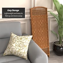 The room divider folds up neatly for easy storage