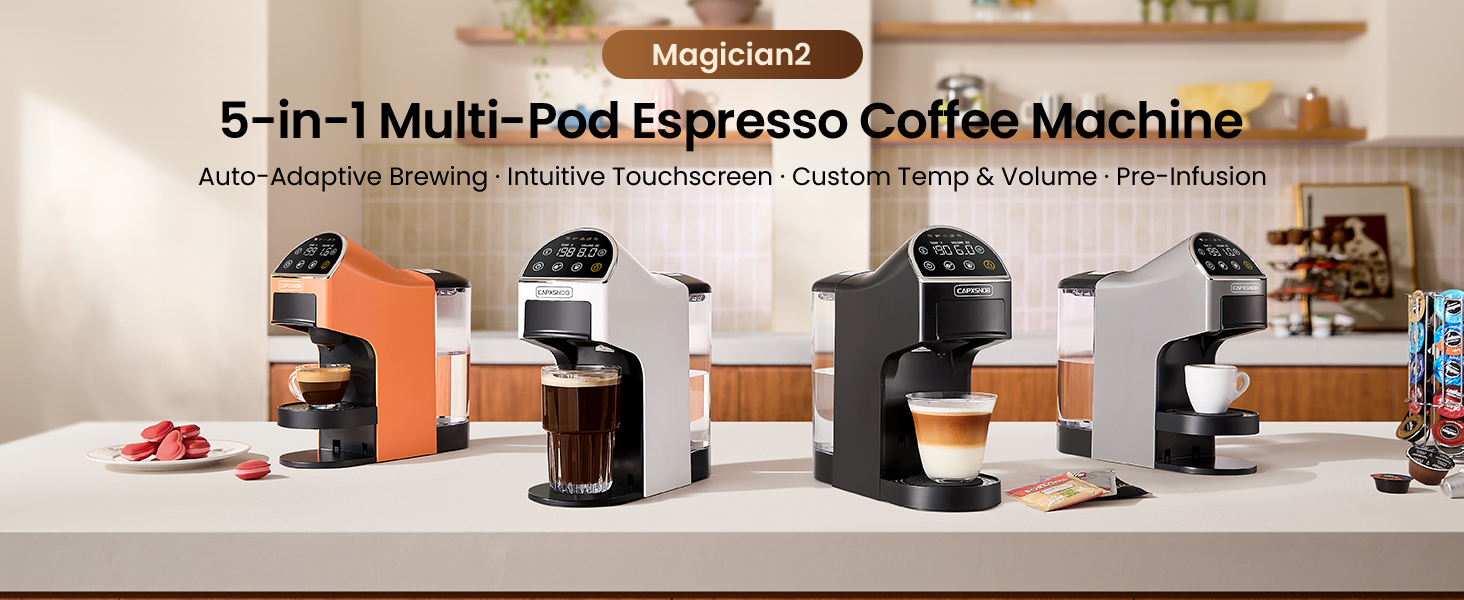 5-in-1 coffee maker satisfies diverse tastes for big families