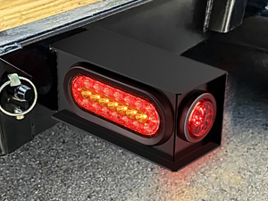 6inch oval trailer light steel box housing kit 2inch round marker light