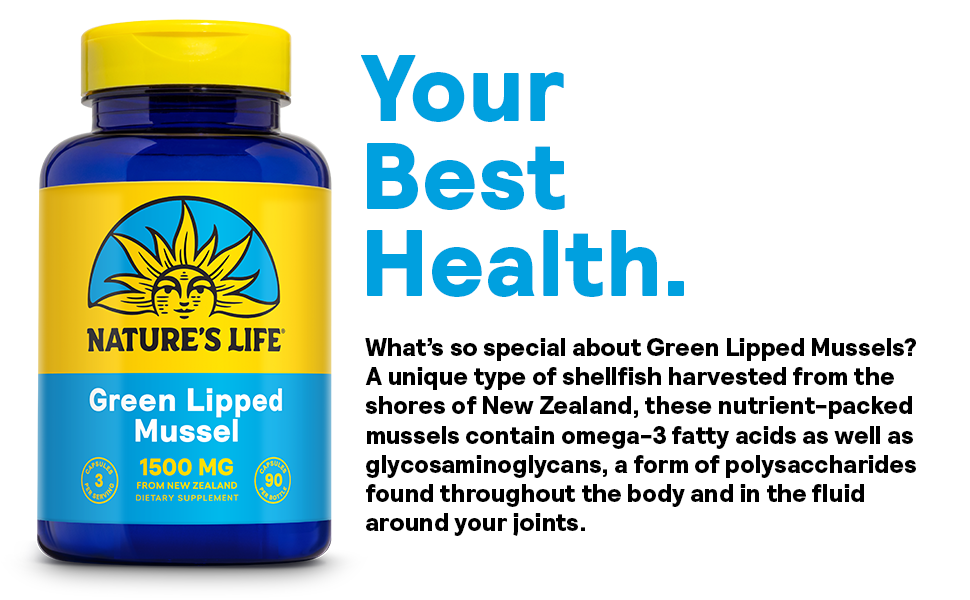 NATURE'S LIFE Green Lipped Mussel 1500 mg
