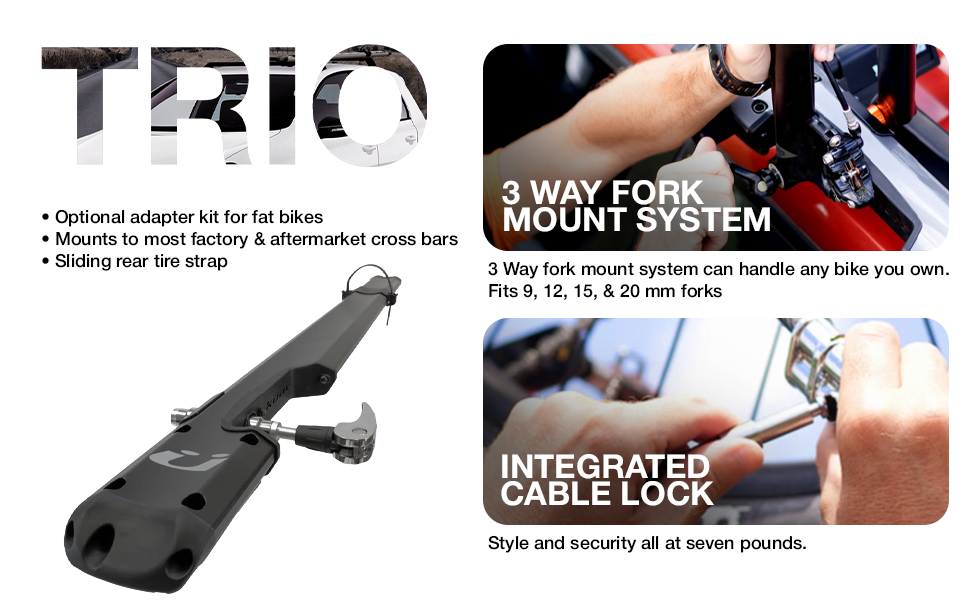 kuat trio roof bike rack mount