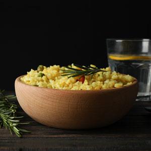 Risotto with peas
