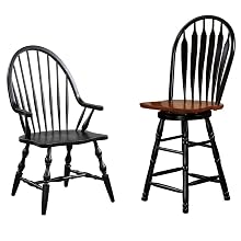 traditional,swivel stool,arm chair,black dining chair,arm chairs,spindle,arrow back,cherry,barstool