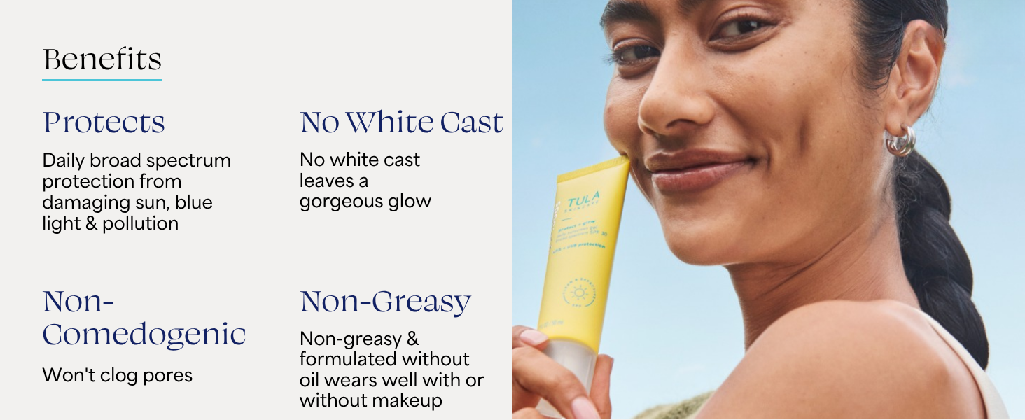 Protect + Glow daily sunscreen gel broad spectrum SPF 30