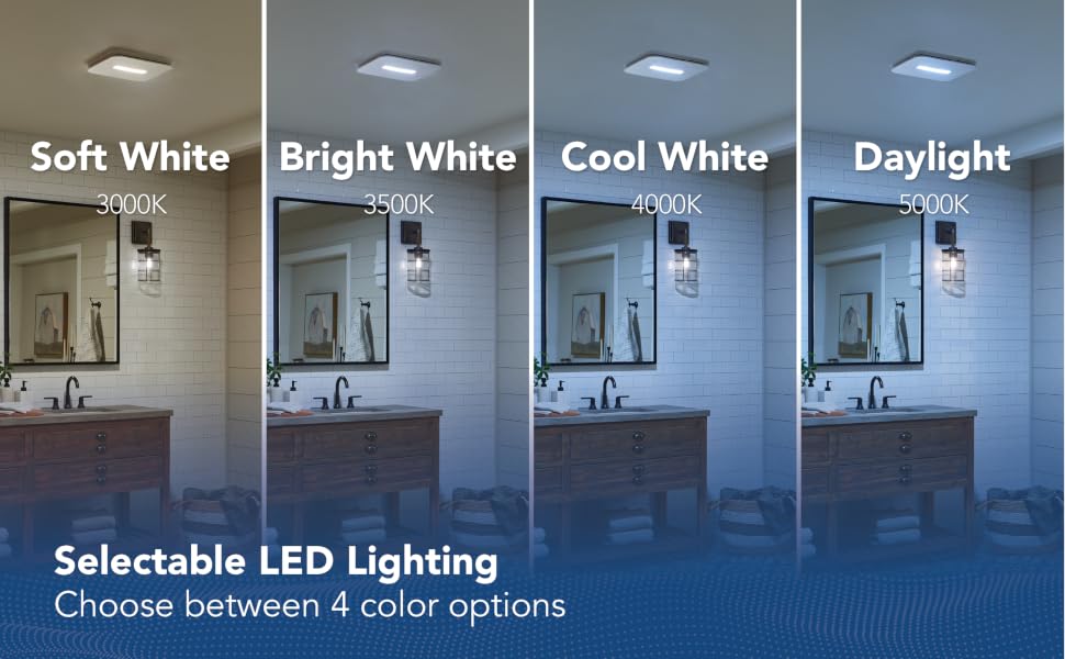LED bathroom exhaust fan