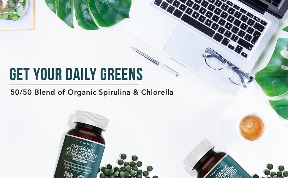 50/50 Blend of Organic Spirulina and Chlorella
