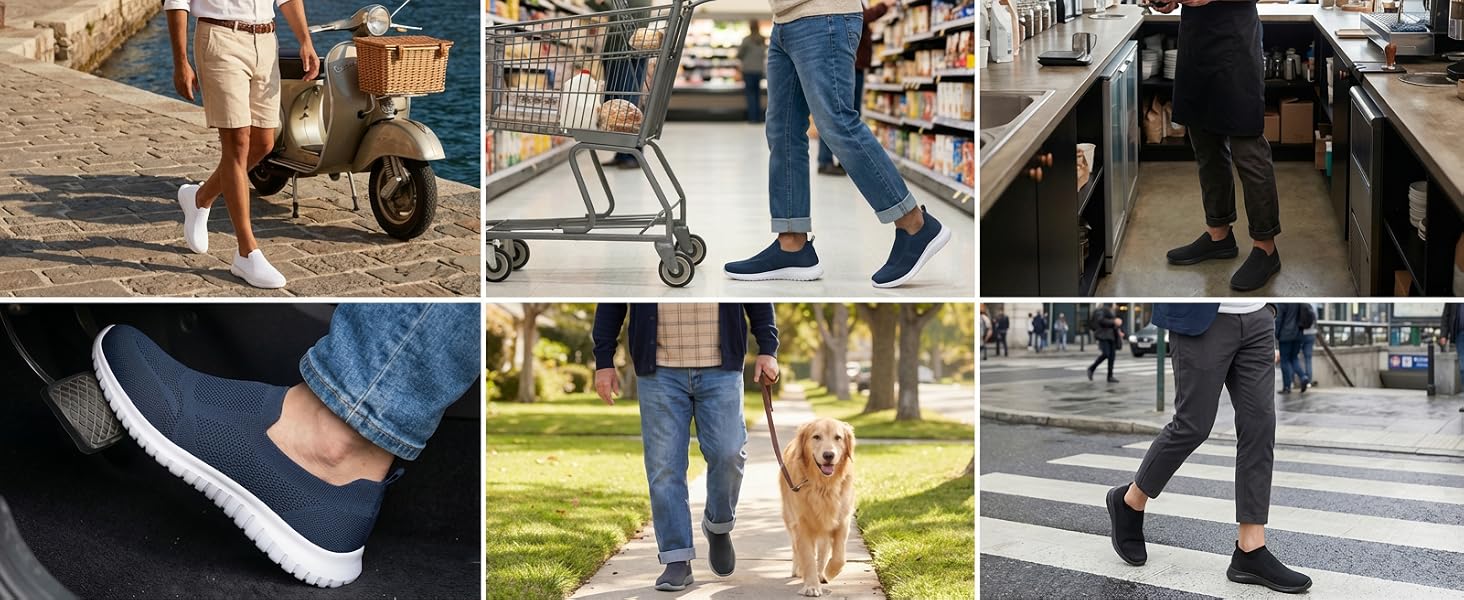 Versatile men&amp;#39;s slip-on shoes for driving, shopping, travel, walking the dog, and daily work