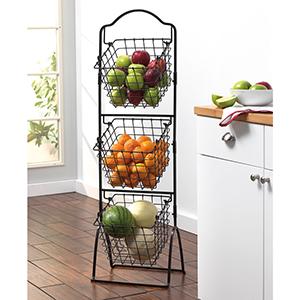 gourmet basics wire decor home decoration kitchen organization basket metal steel mesh store country