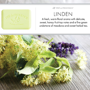 linden scent natural shea butter soothing lather bar soap
