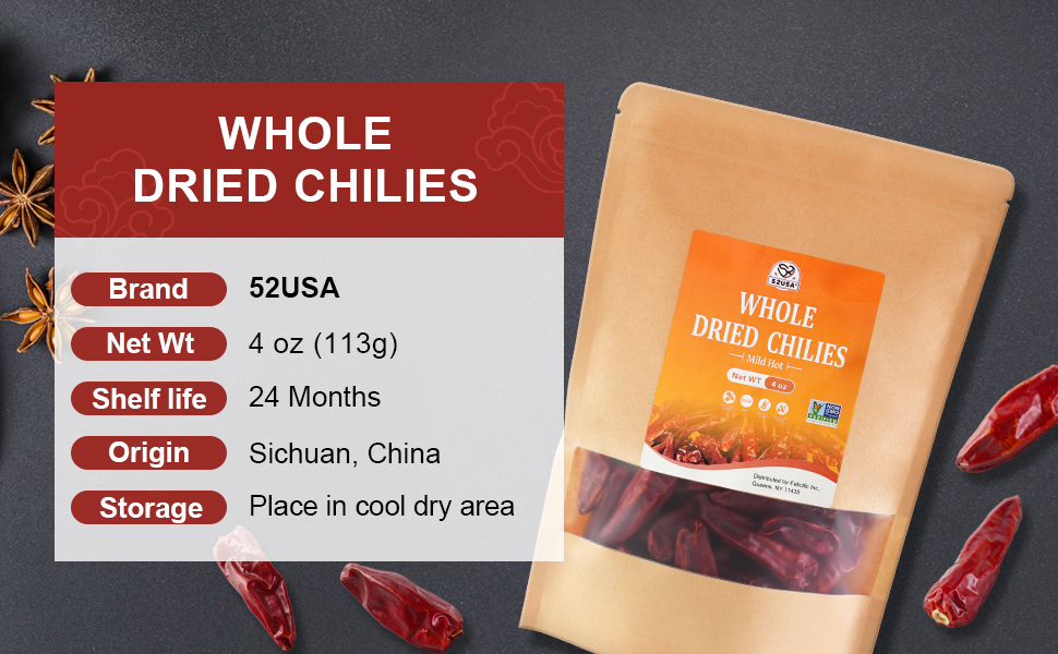 52USA Dried Chilli Peppers