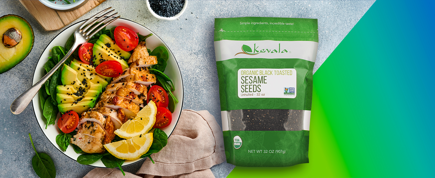 kevala black toasted sesame seeds