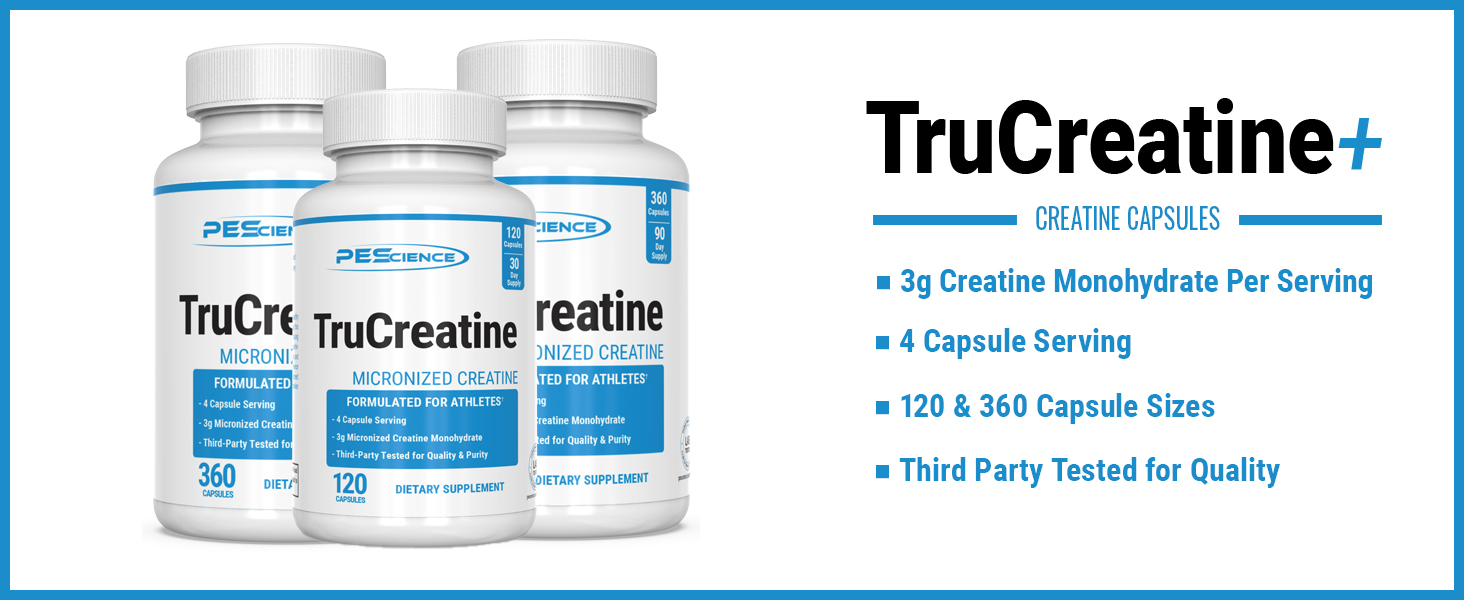 Trucreatine creatine monohydrate Capsule Banner
