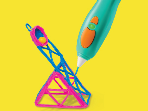 3Doodler Start+ 3D printing pen creating a catapult made with filament