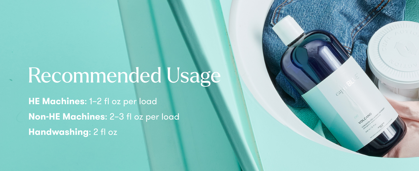 Laundry Detergent Recommended Usage