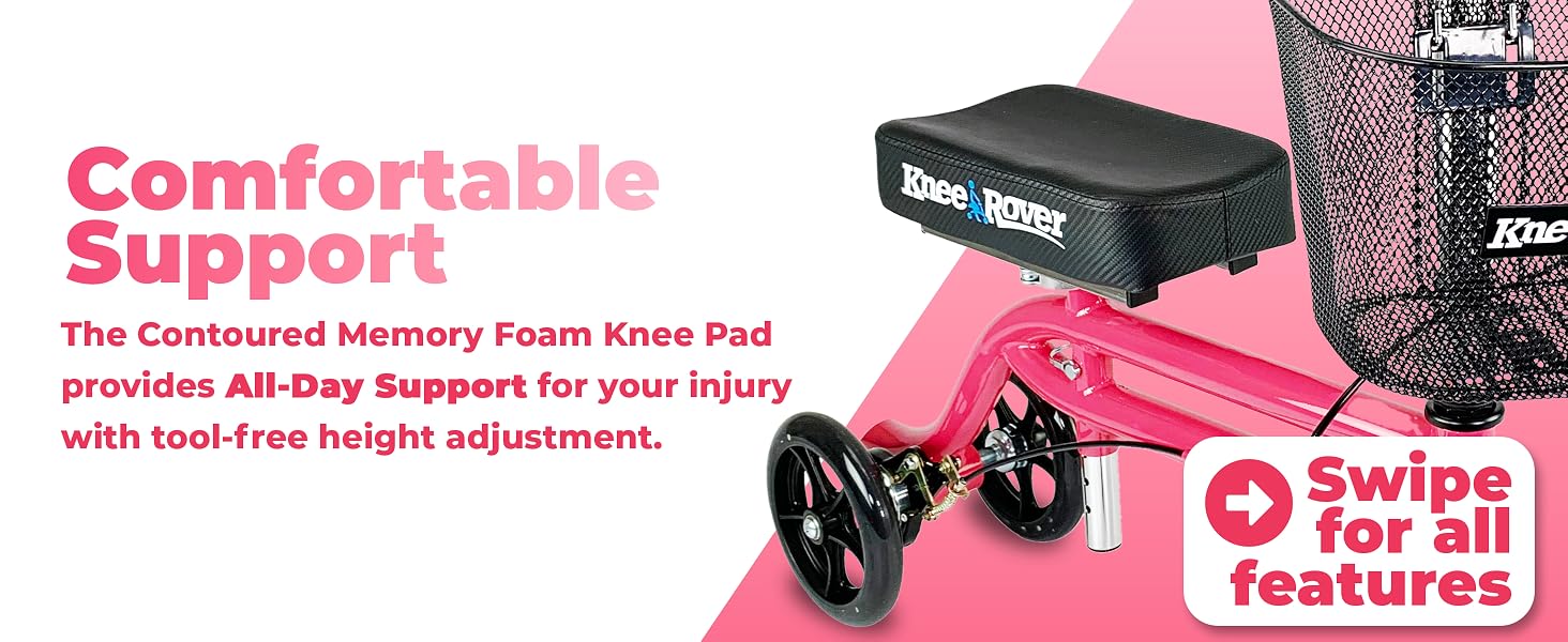 Kneerover scooter knee scooter broken foot surgery ankle injury knee walker rolling foldable scooter