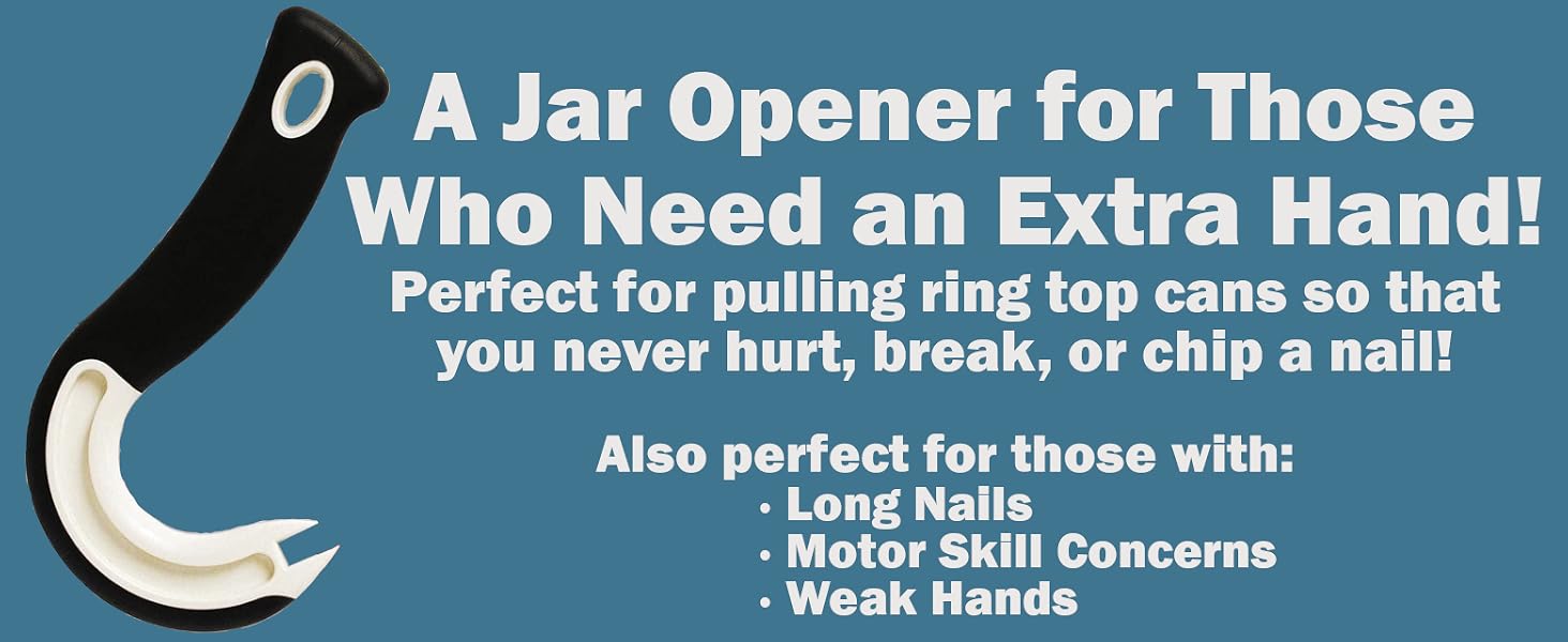 Can Opener Manual B07HV7W97P with text: "a jar opener for those who need an extra hand..."
