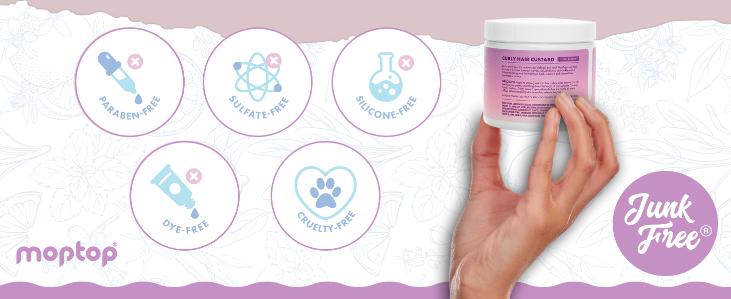 Junk Free - Cruelty Free, Silicone Free, Dye free, Sulfate Free, and Paraben Free
