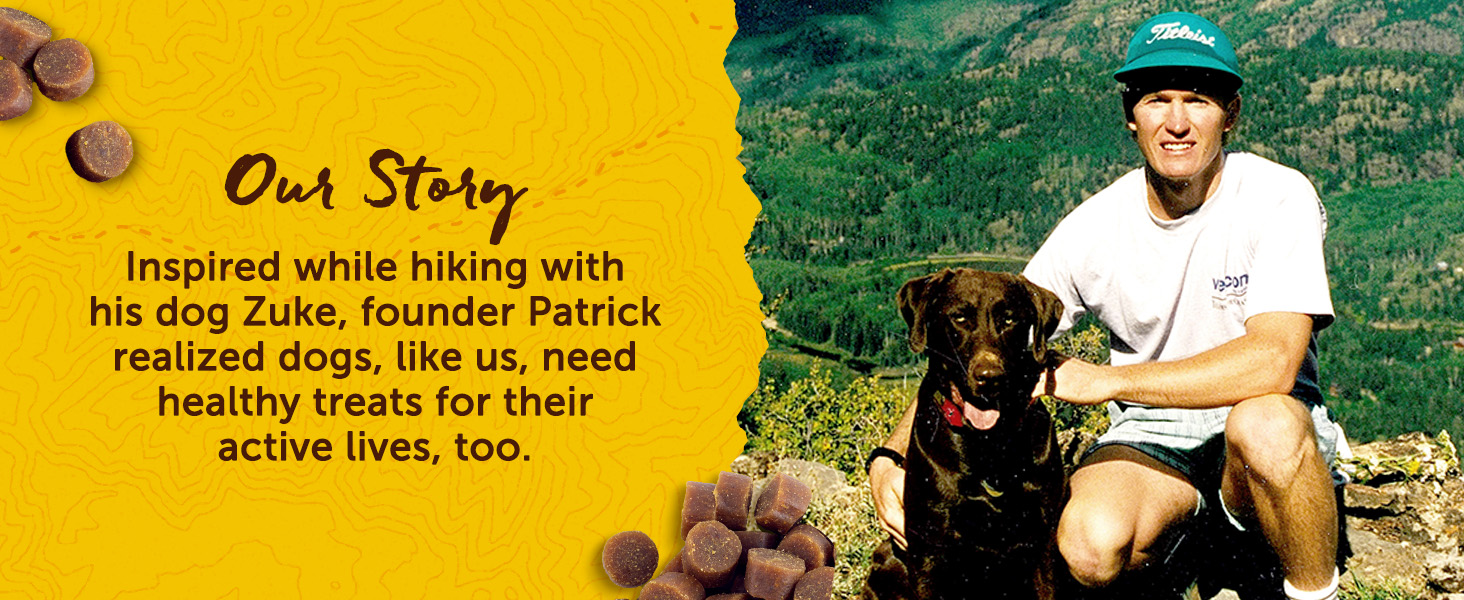 Photo talking about the story of Zukes training dog treats
