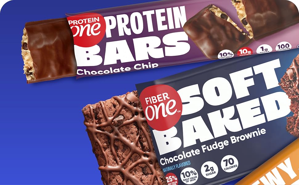 Fiber One soft baked bar and Protein One protein bar