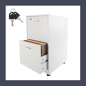 Image of file cabinet with open drawers with keys.